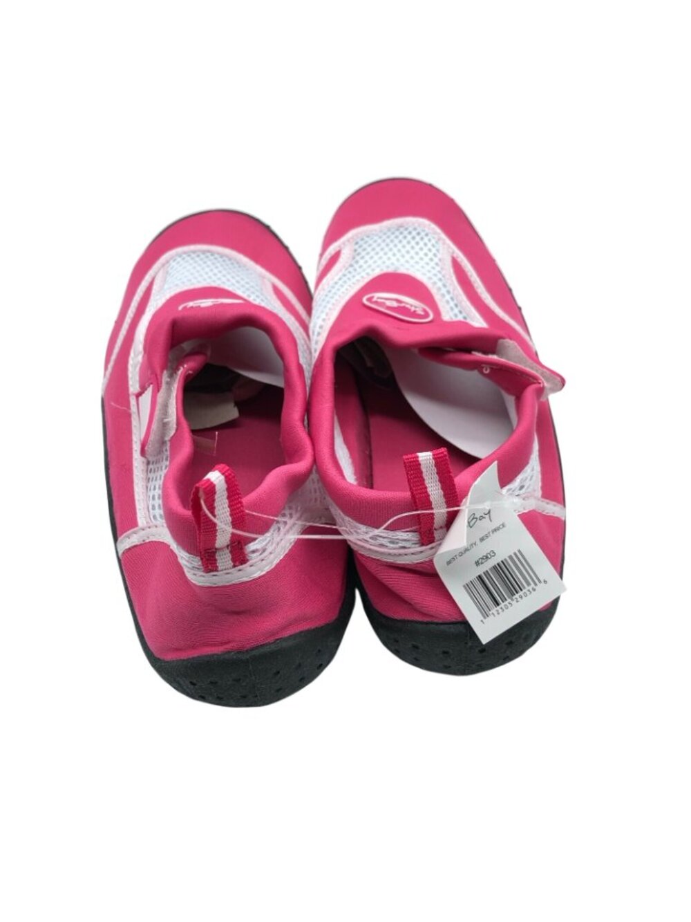 Star Bay Womens Water Shoes Fabric Mesh Hook & Loop Pink White Size 8 - Picture 3 of 5